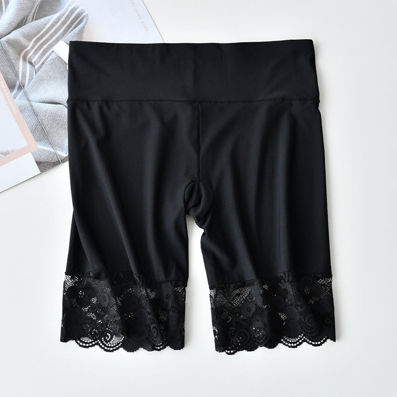 Ice silk mesh lace safety pants