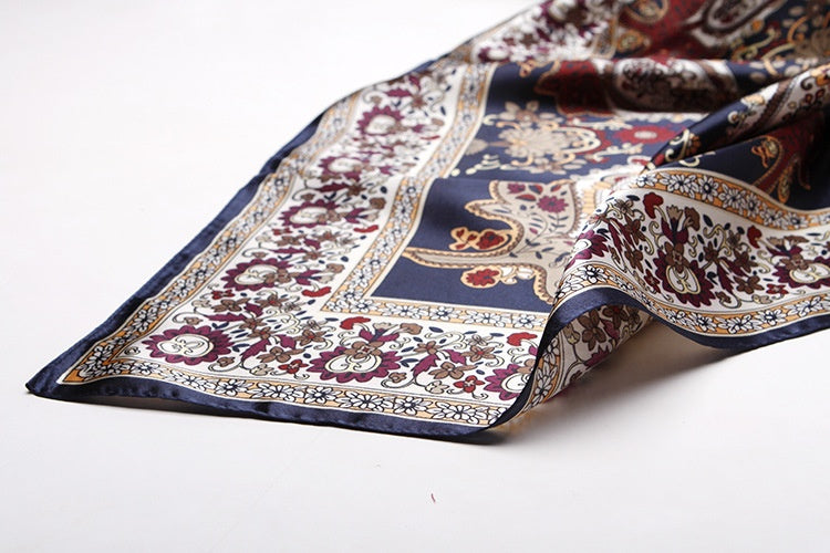 Artificial Silk Small Square Towel Chinese Style