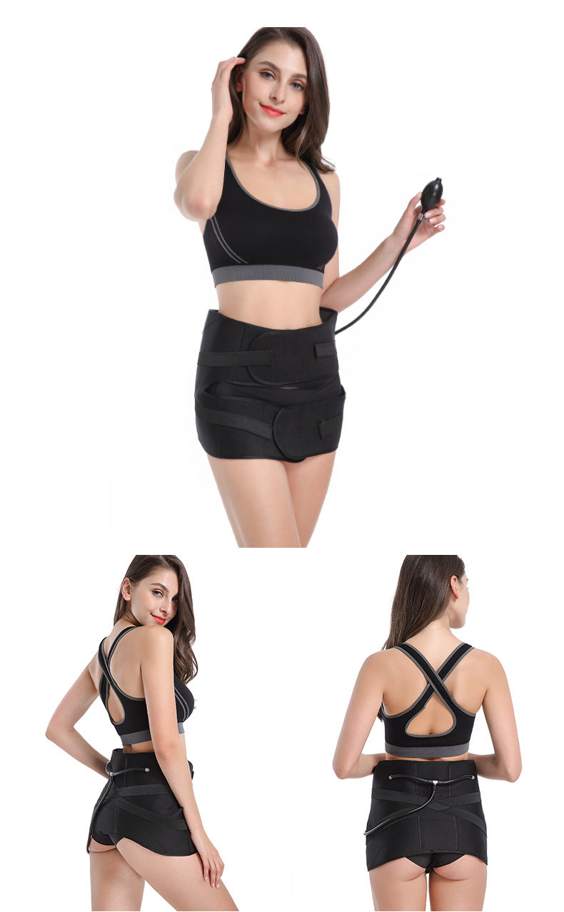 Pneumatic abdomen belt to correct and restore pelvic belt