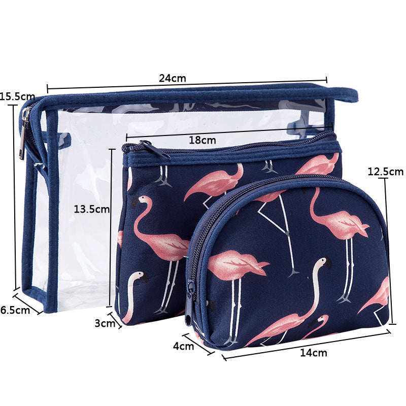 Fashion Flamingo PVC Waterproof Cosmetic Bag