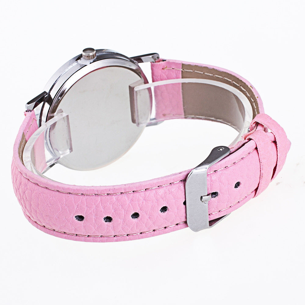 Quartz Watch Men's Leather Strap Korean Women's Student Couple Watch