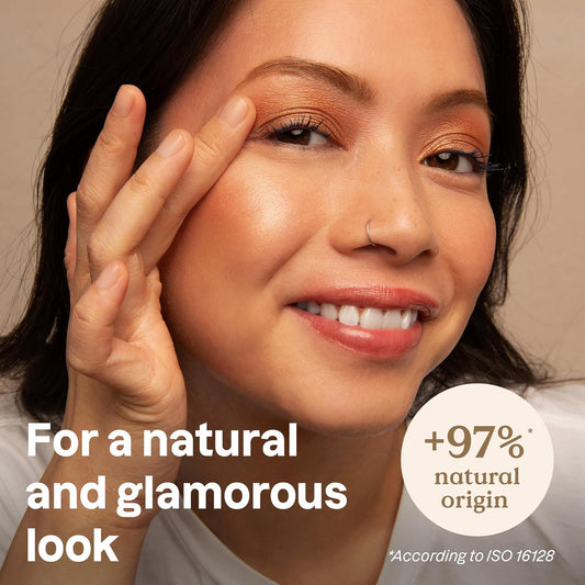 Oceanly Brown Makeup Set, EWG Verified Eyeshadow and Lash Serum Infused Mascara, Vegan Beauty, Set of 3 Products