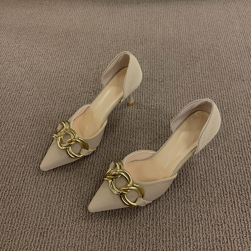 Women's Fashion French Pointed Fine Heeled High Heels