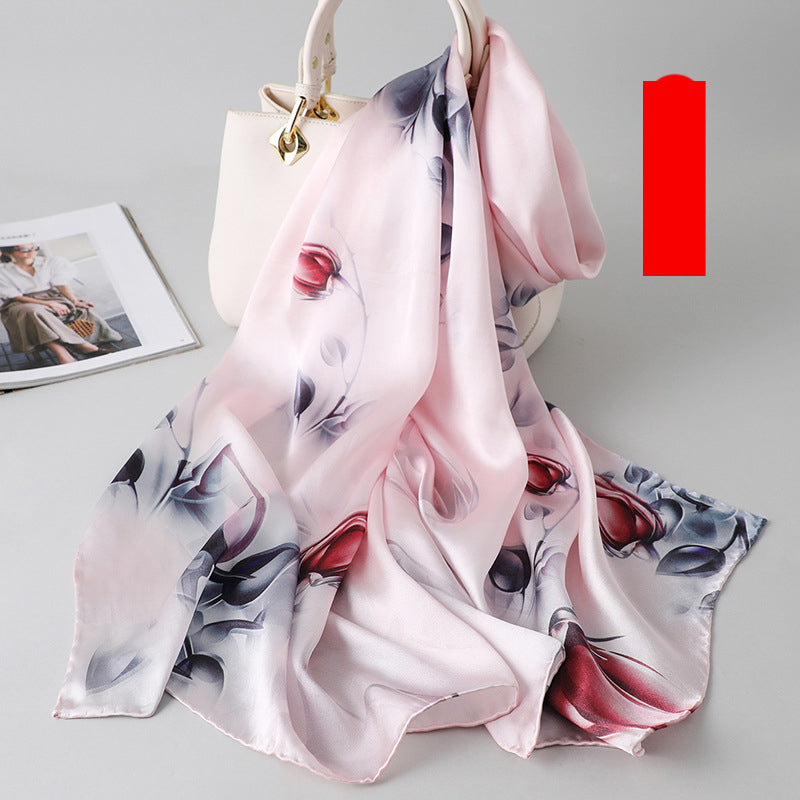 Ladies silk print scarf