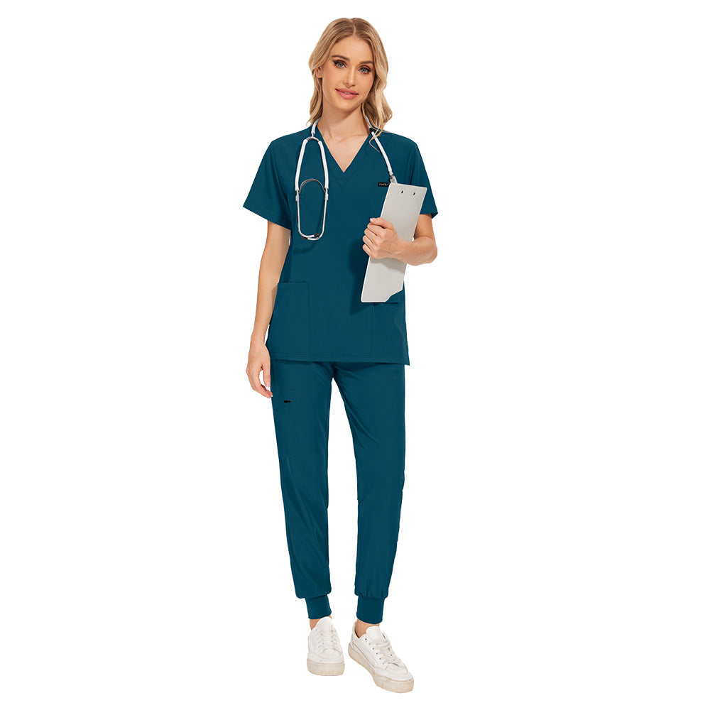 Mint-green Short-sleeve Nurse Jogging Workwear