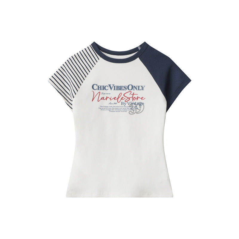 Letter Short-sleeved T-shirt Women's Top