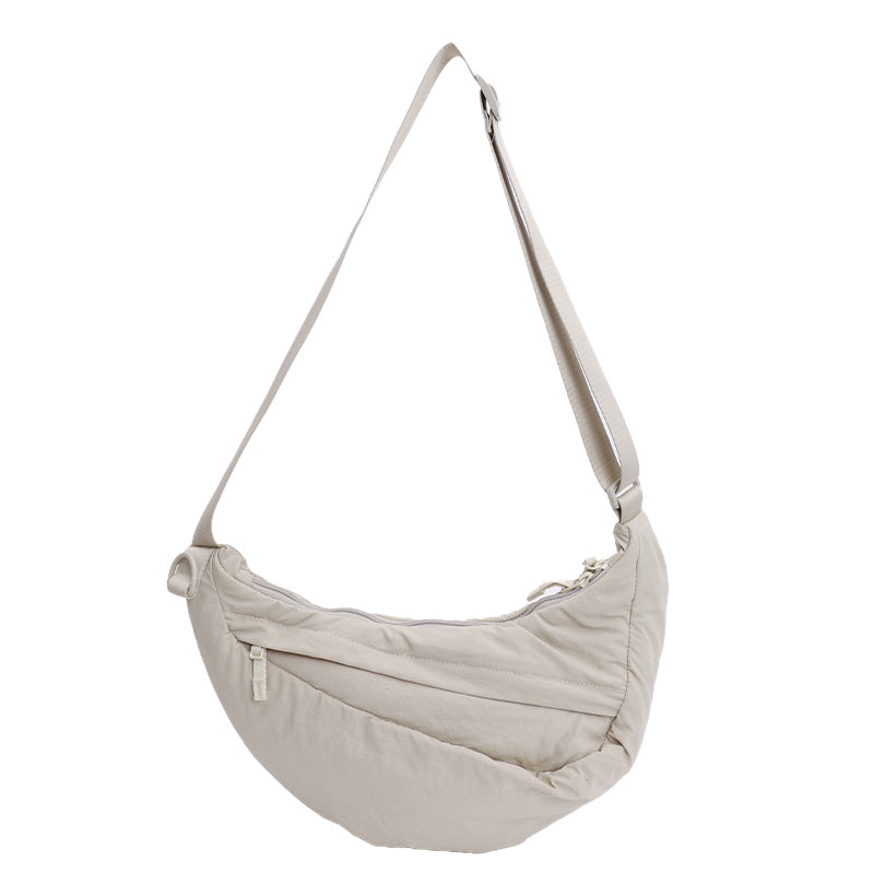Large Capacity Casual Solid Color Dumpling Bag All-matching