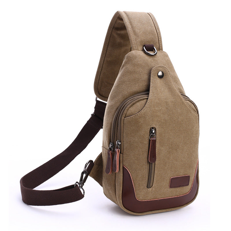 Professional manufacturers supply the new men's fashion bag wash water quality canvas bag Crossbody Bag chest