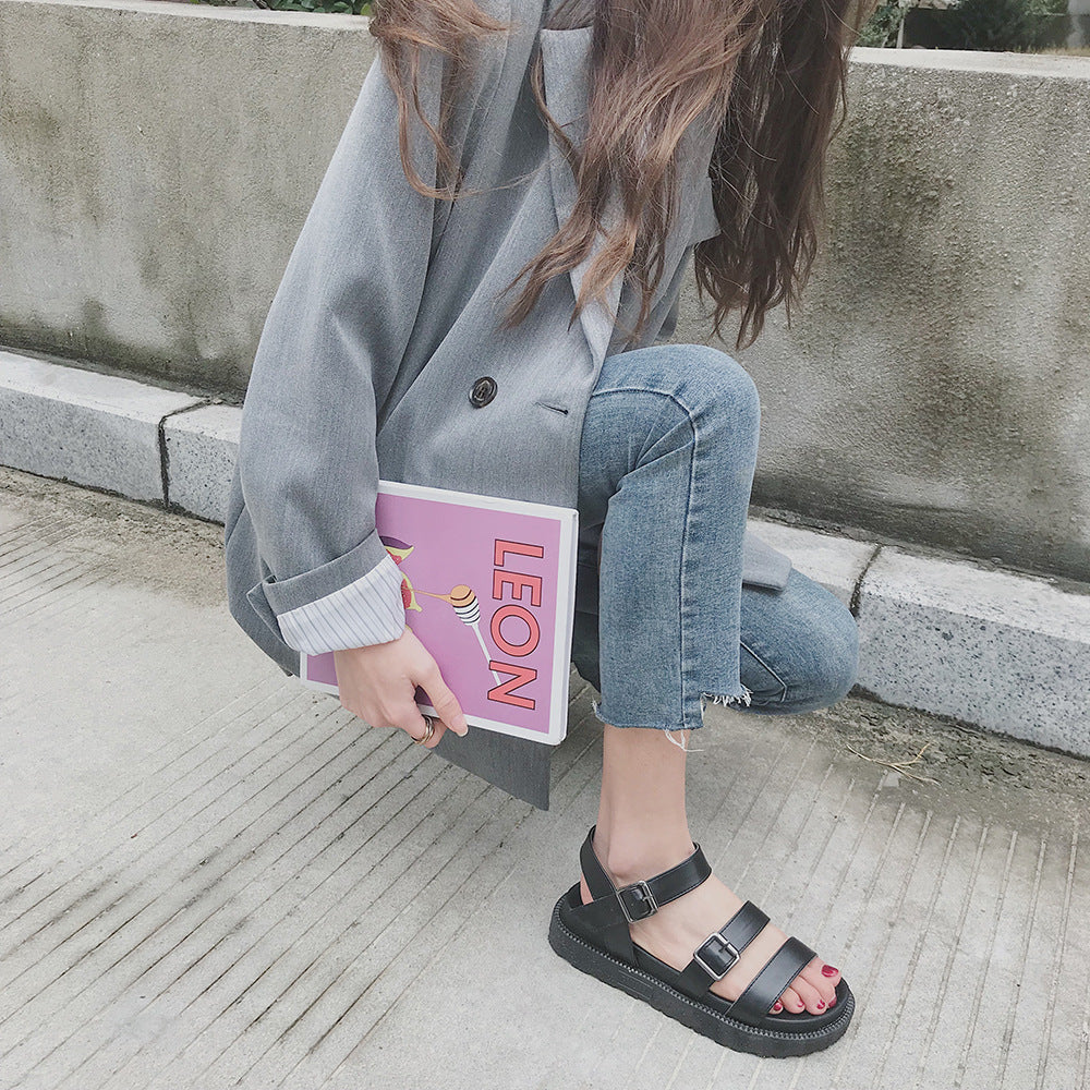 Retro Hong Kong style student beach shoes