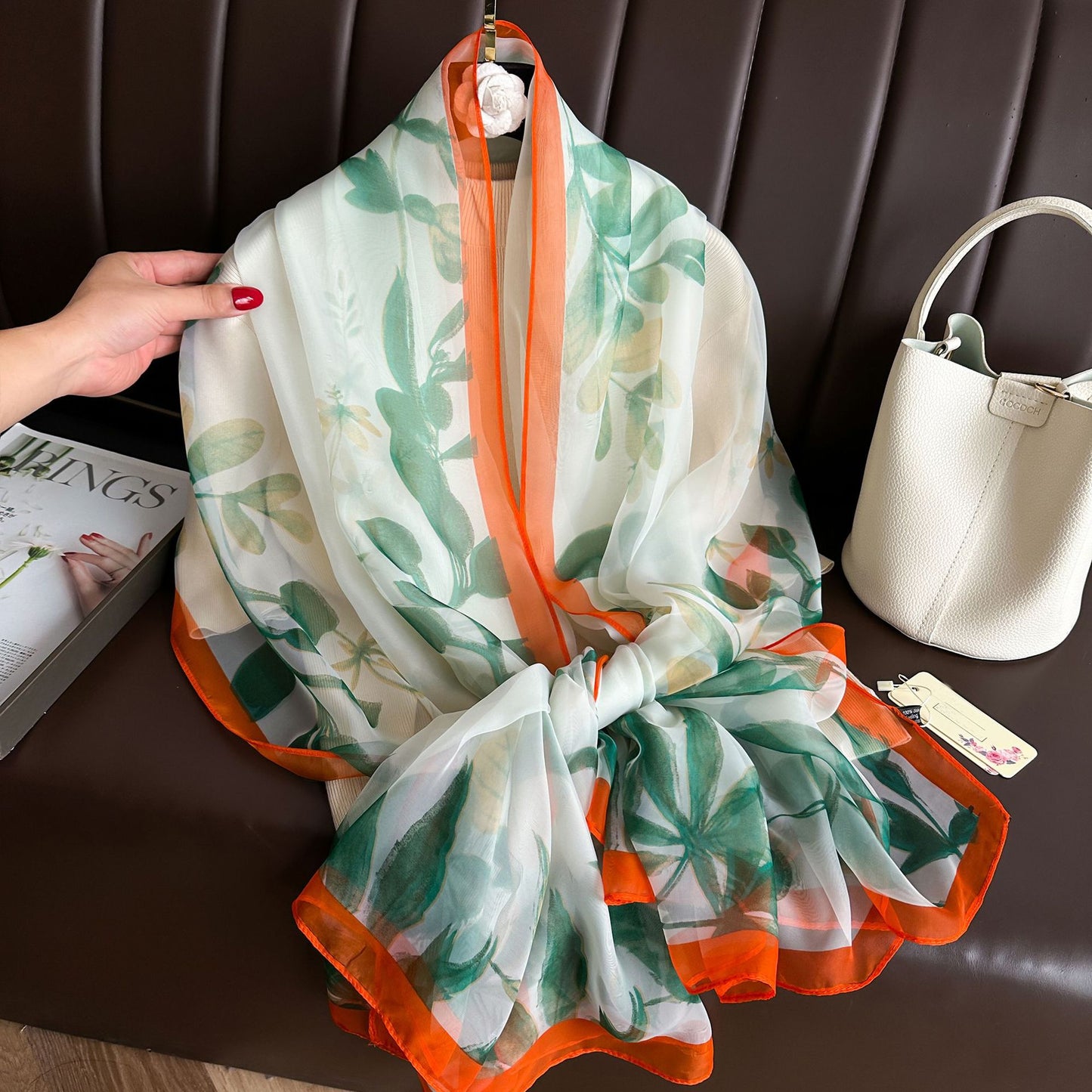 Yarn Cashew Printed Beach Travel Sun Protection Scarf