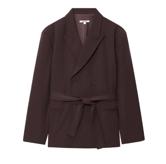 Waistband Blazer Suit Pants Suit