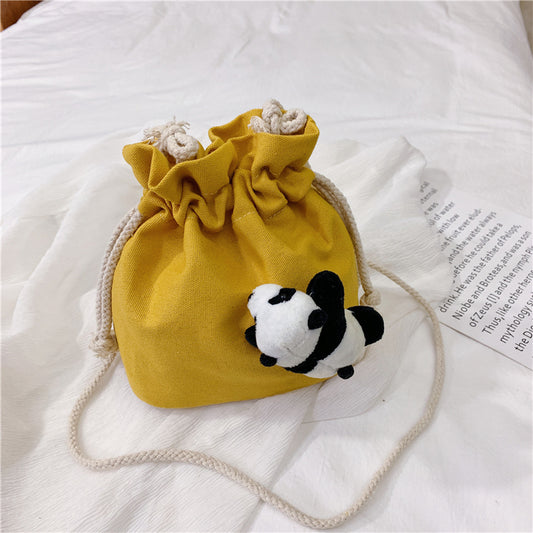 Female cartoon doll bucket bag