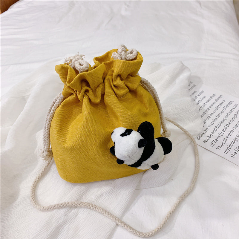 Female cartoon doll bucket bag