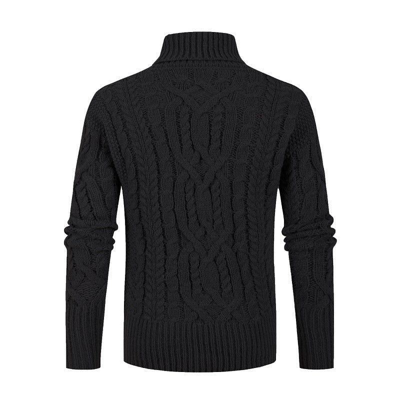 Men's Fashion Knitting Pullover Fried Dough Twist Casual Sweater