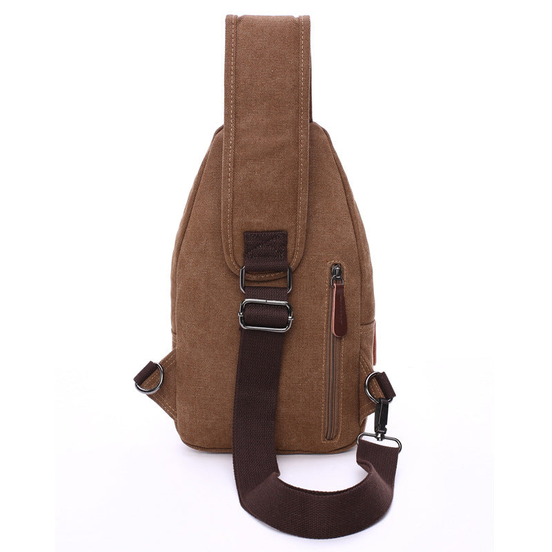 Professional manufacturers supply the new men's fashion bag wash water quality canvas bag Crossbody Bag chest