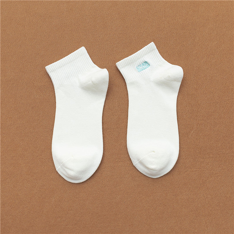 Female candy color boat socks