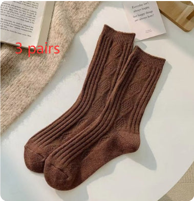 Women's Fashion Rhombus Wool Socks