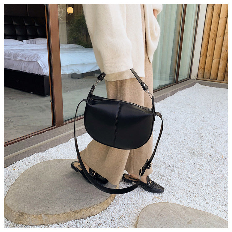 All-match texture diagonal simple shoulder bag