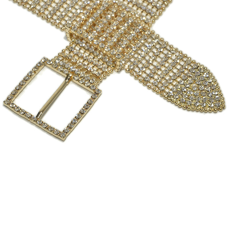 Eight-row Bright Diamond and Crystal Diamond Belt Chain