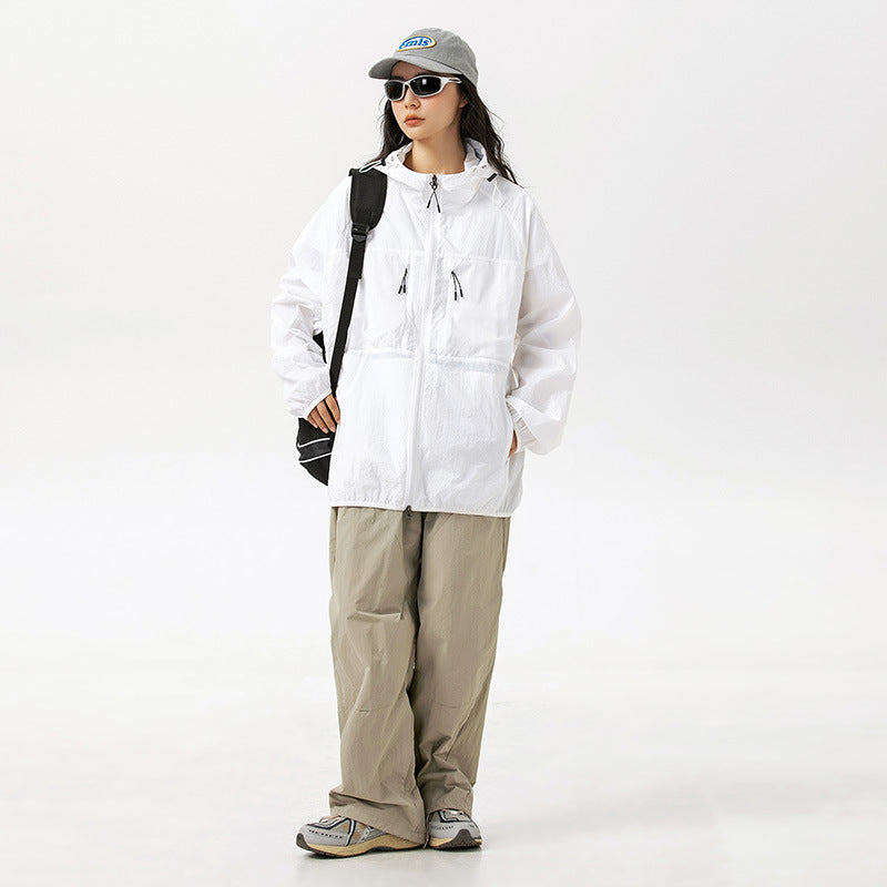 Hooded Multi-pocket Thin Personality Sun-protective Clothing Quick-dry Casual