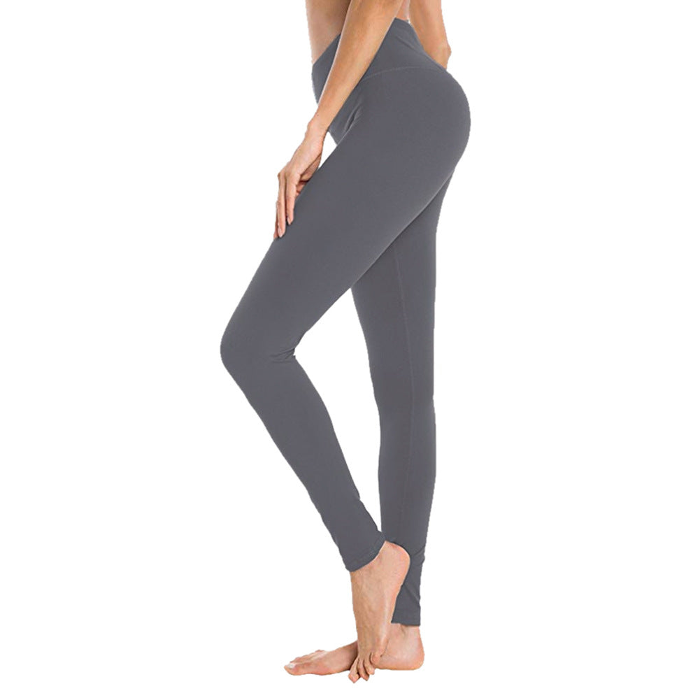 Solid Color High Waist Cropped Leggings