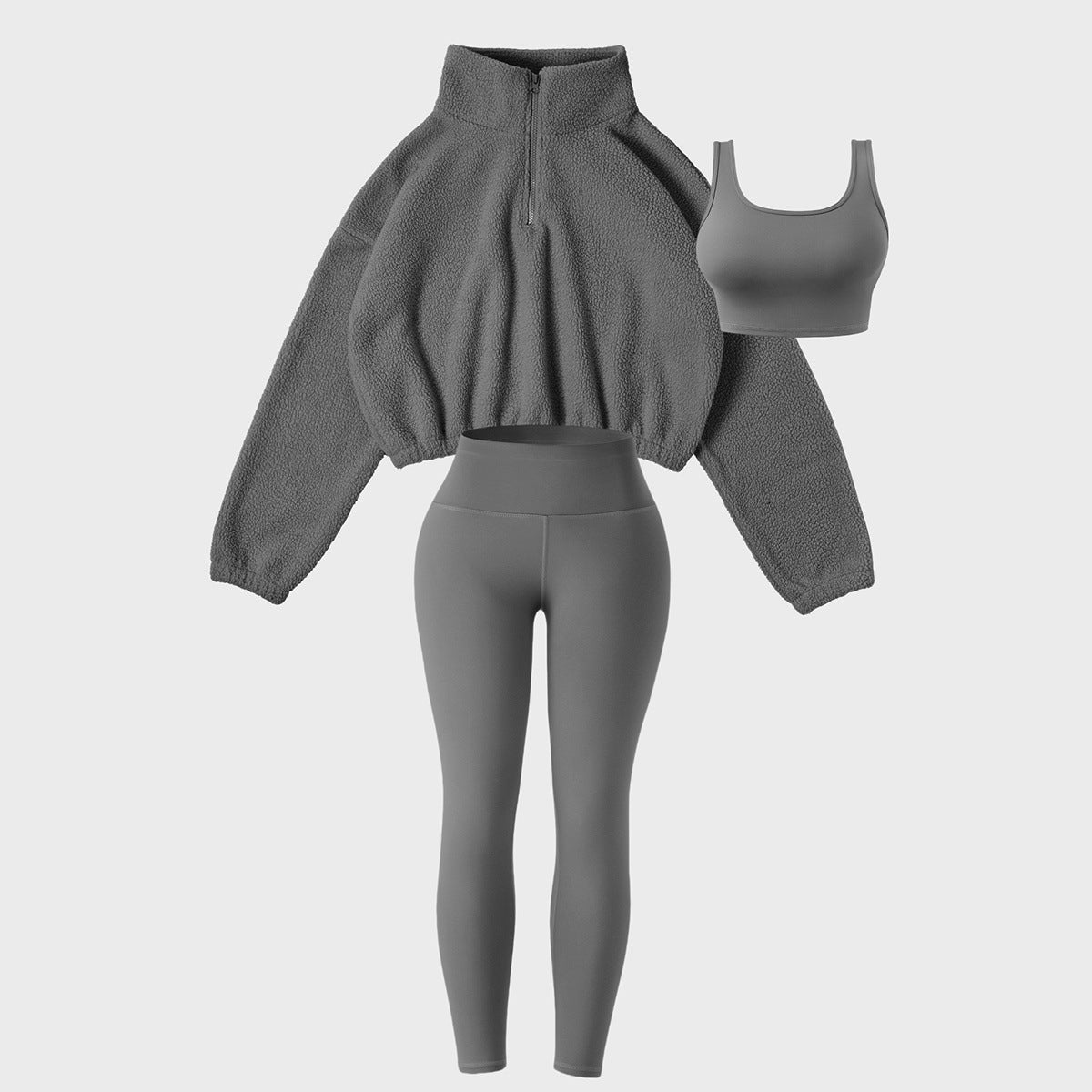 Fleece Sweatshirt Yoga Outdoor Leisure Sports Three-piece Suit