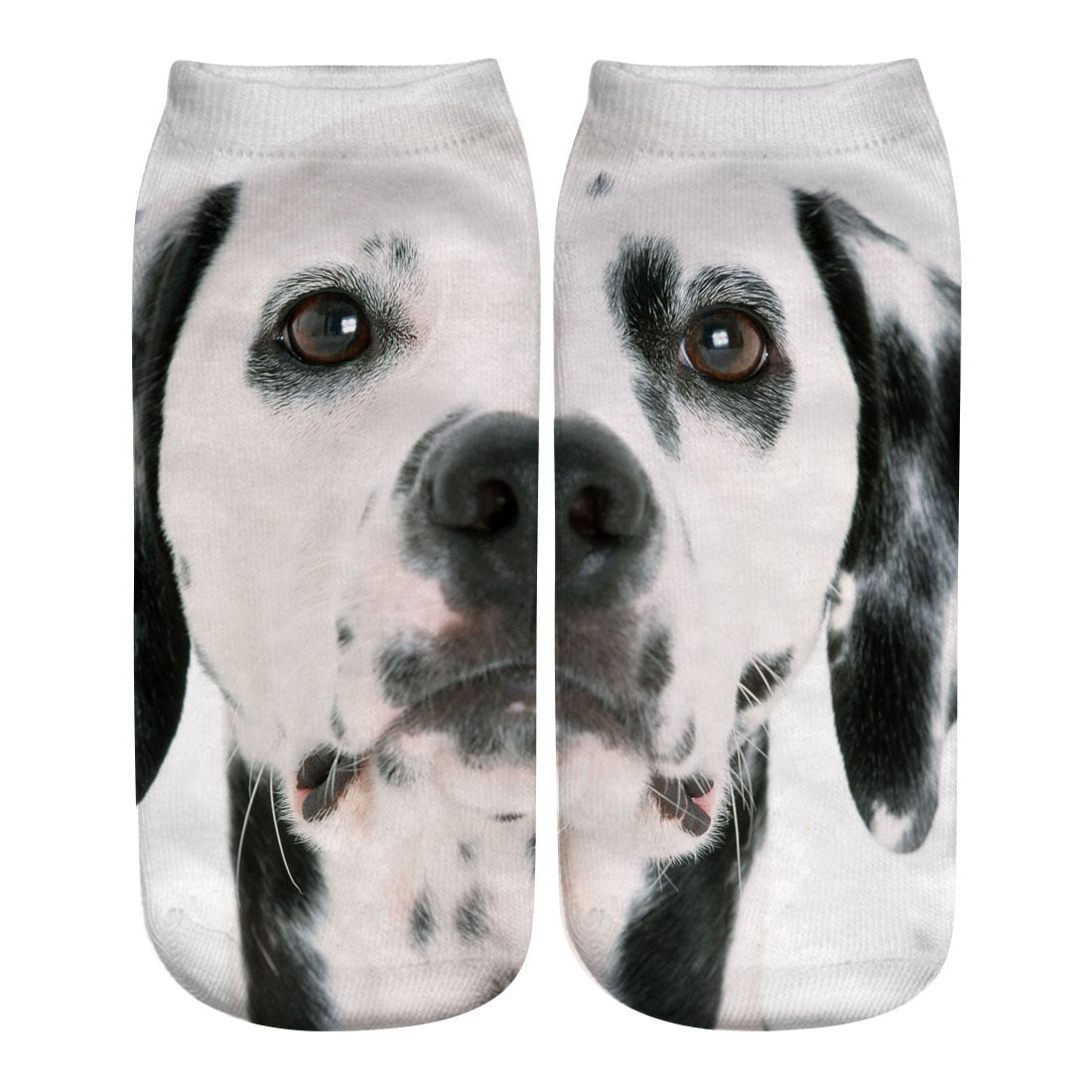 Big Face Cat 3D Printing Socks Short Tube Women's Boat