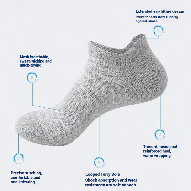 Outdoor Cycling Running Socks Quick-drying Breathable Solid Color Sports Socks
