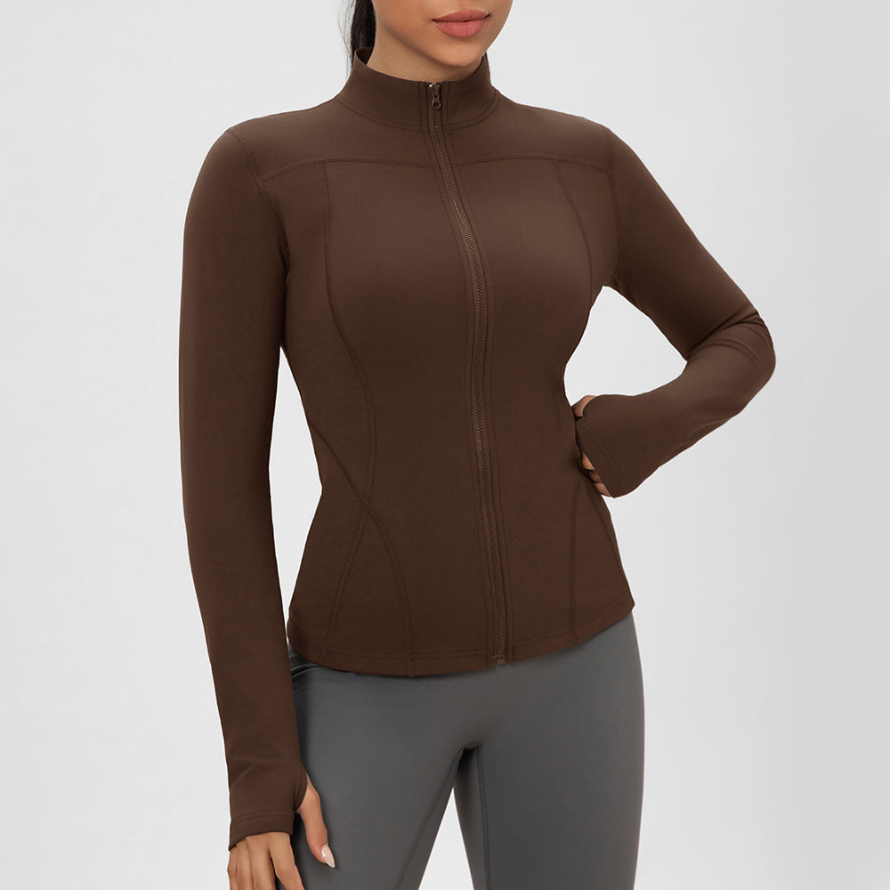 Cinched-fit Workout Running Top With A Warm Outer Layer