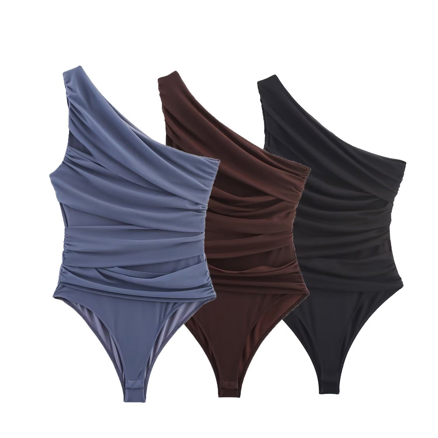 Fashion Hot Girl Asymmetric Fold Jumpsuit