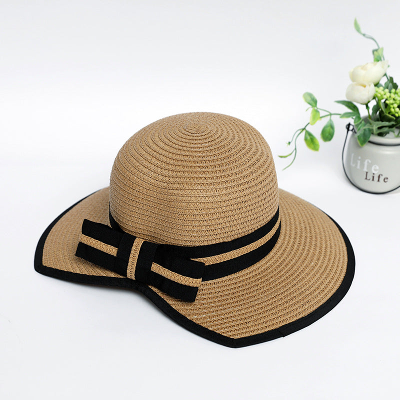 Beach Half Brim Peach Hat Woven Mesh Straw Hat