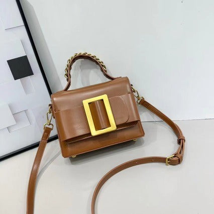 Womens Sleek High-end Patent Leather Crossbody Bag