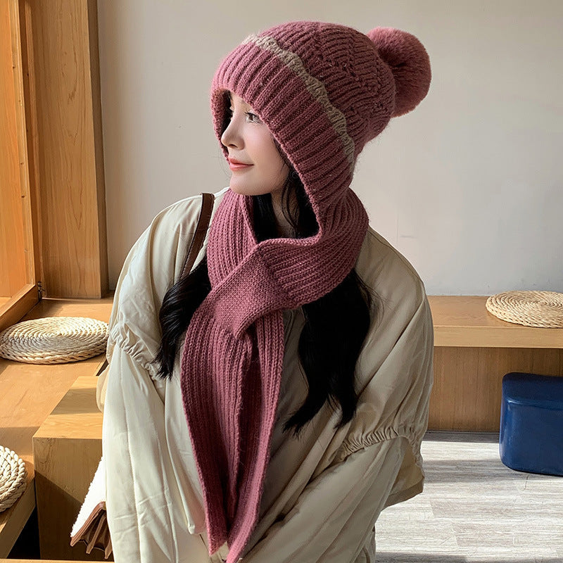 Women's Fashion Warm Plus Down Windproof Woolen Hat