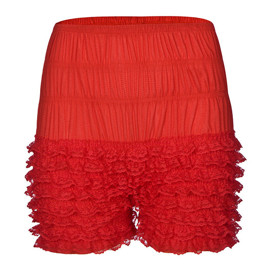 Euramerican Lace Leggings Sexy Pattern Red