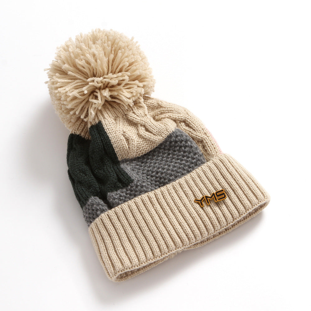 Dame Mode Uld Fleece Varm Firkantet Farve Hue