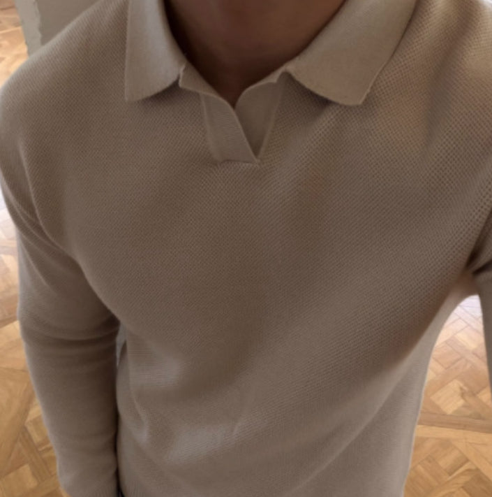 Old Money Stil Striktrøje til Mænd - Efterår Langærmet Outfit