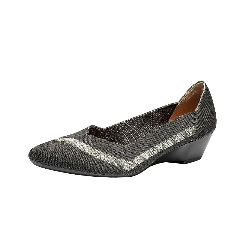 Fashion Casual Wedge Knitted Women Flyknit Casual Shoes