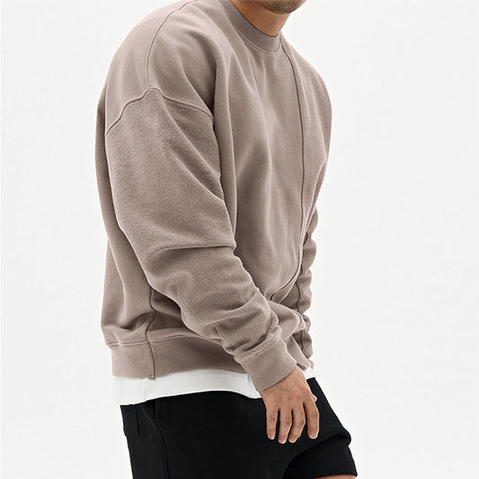 Rundhalset Løs Sweater til Mænd