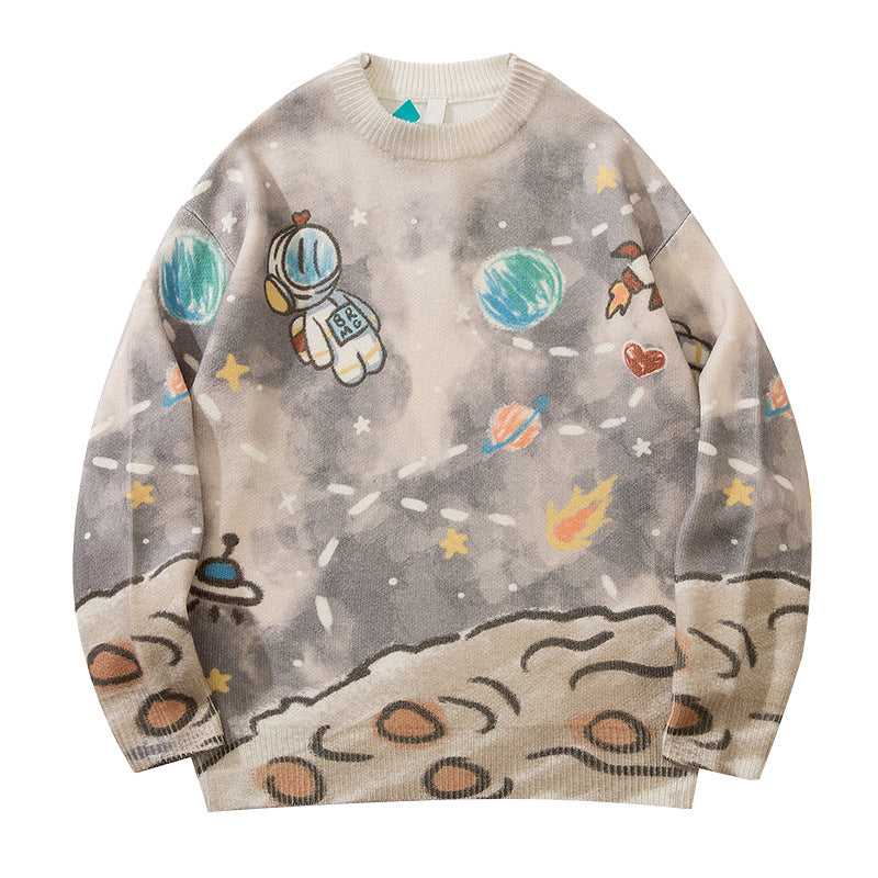 Mænds Casual Retro Tie Dye Sweater