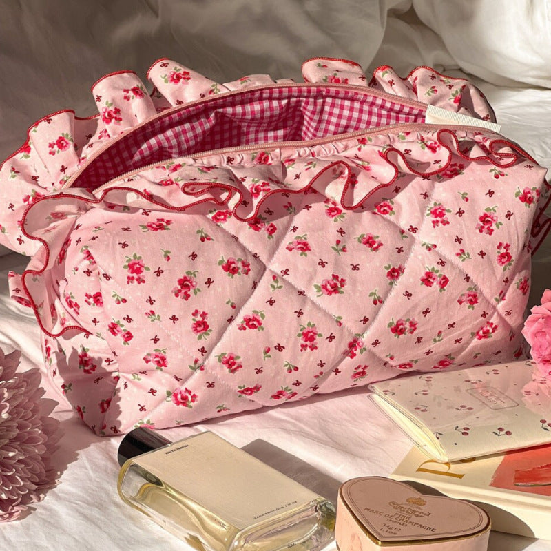 Large Capacity Travel Floral Multi-functional Storage Cosmetic Bag