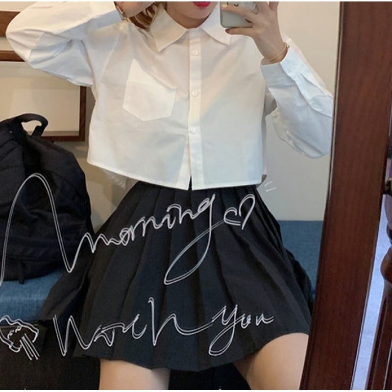Short Niche Long Sleeve Shirt