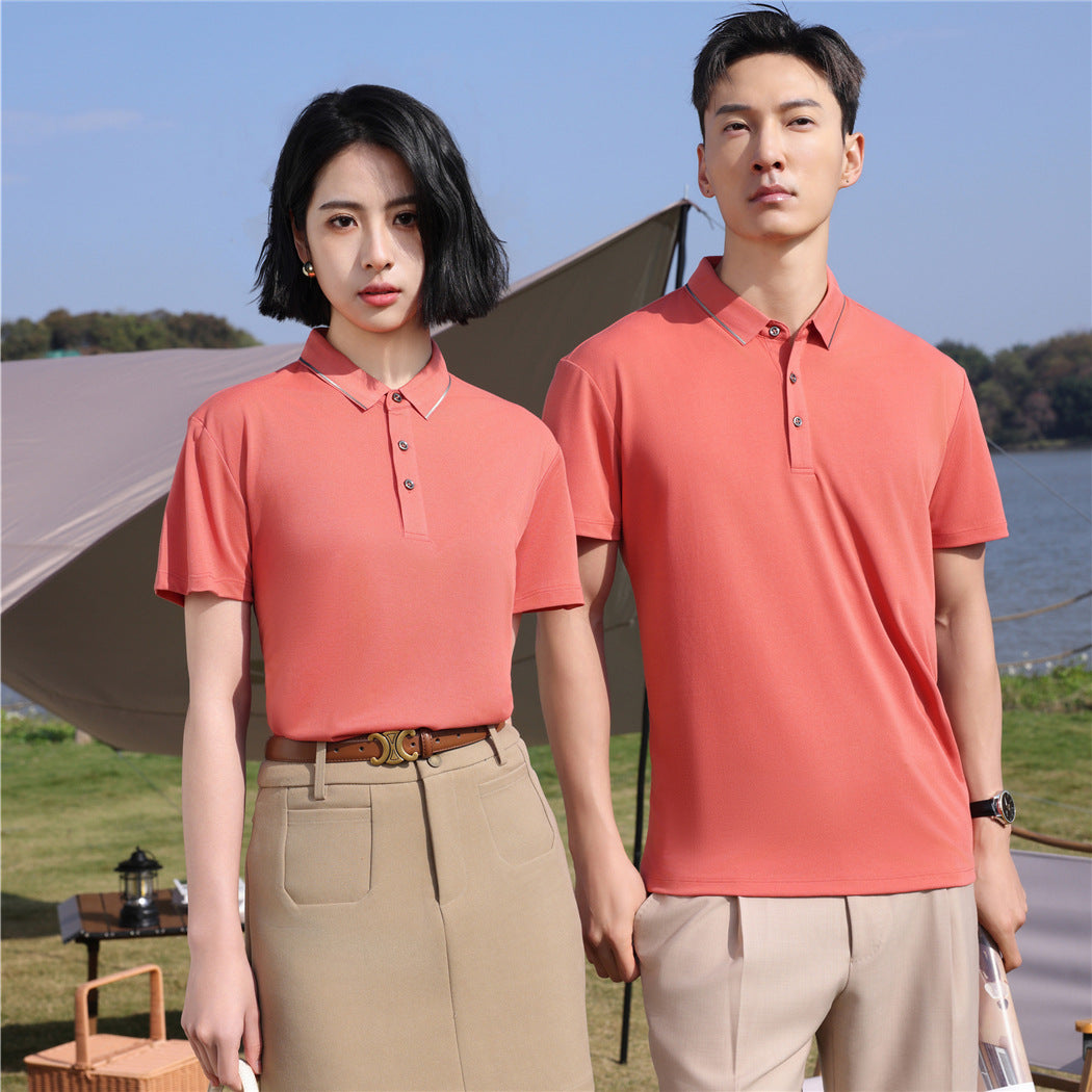 Combed Tight Mercerized Cotton Silver Polo Shirt