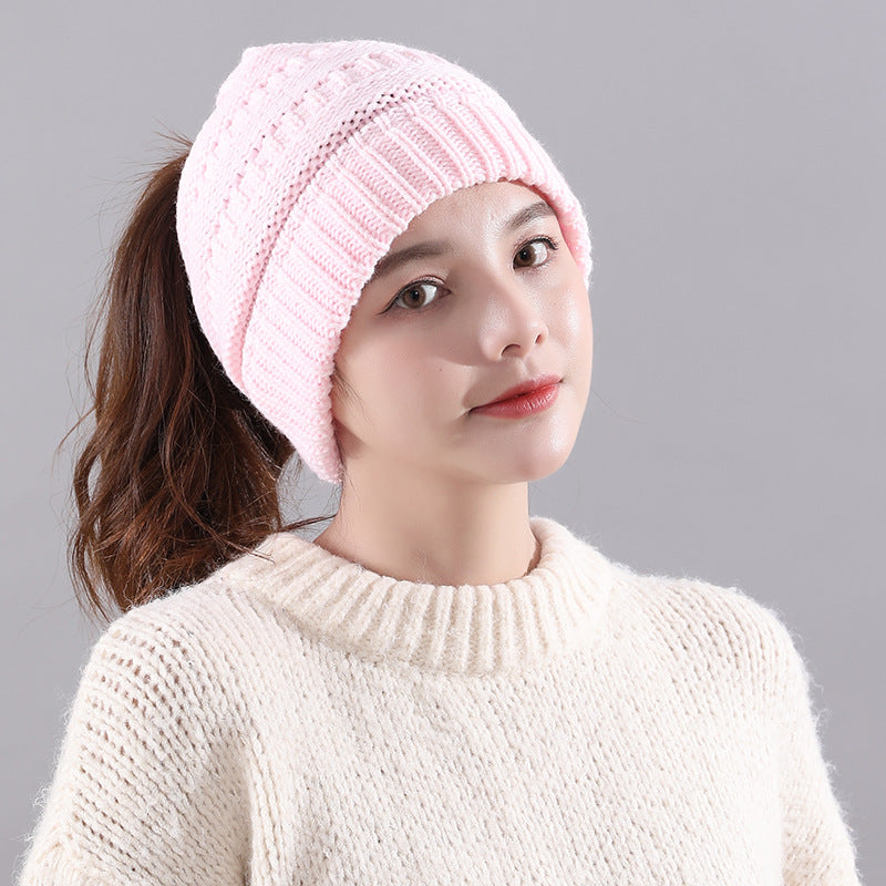 Winter New Warm Empty Top Knitted Woolen Hat