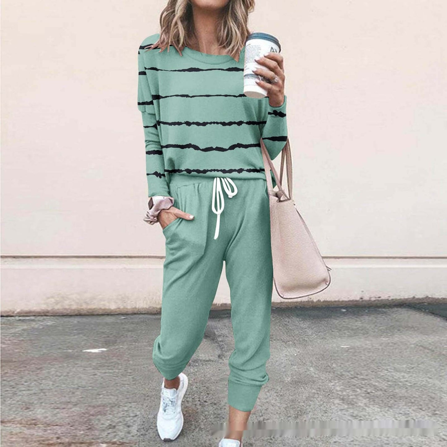 Women's 3D Printed Sweatshirt And Sweatpants Casual Set