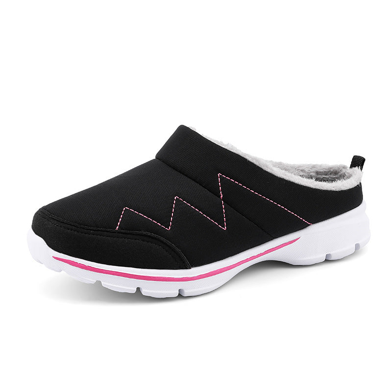 Women's Thickened Add Velvet To Keep Warm Slippers Lazy Shoes