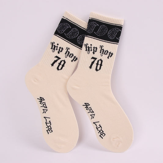 Women's Street Paisley Cotton Mid-calf Length And Knee High Socks