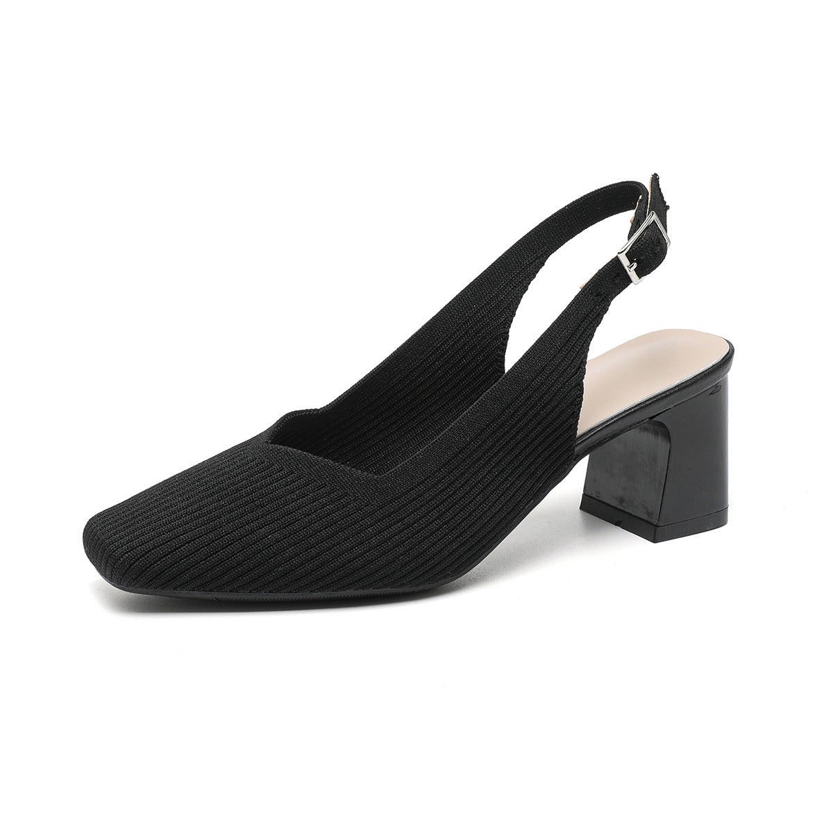 Square Toe Cap High Heel Sandals