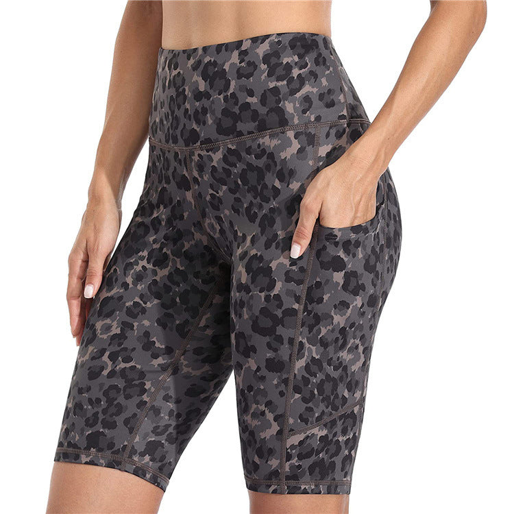 Women's Fashion Casual Leopard Print Printed High Waist High Stretch Yoga Pants