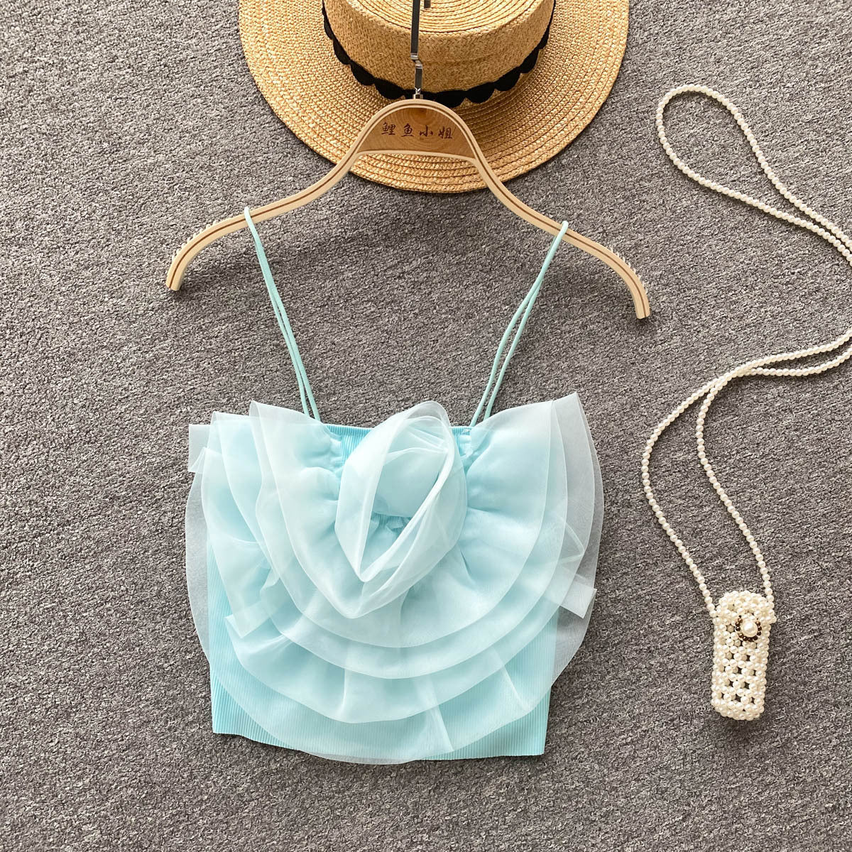 Pure Flower Camisole Dame Sommer Hot Girl Kort Top