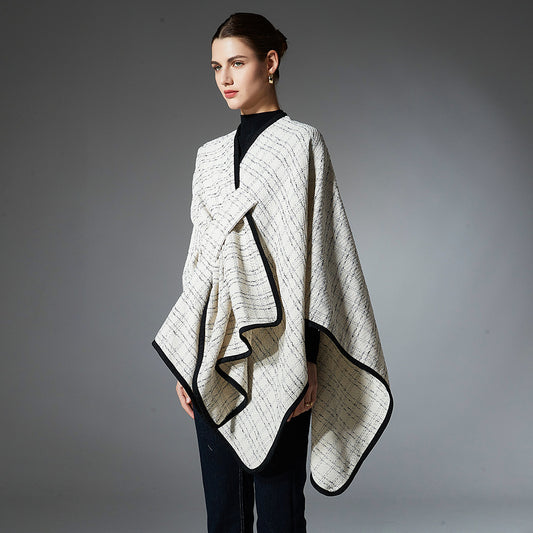 Autumn And Winter Pairs Of Beige Buckle Shawl